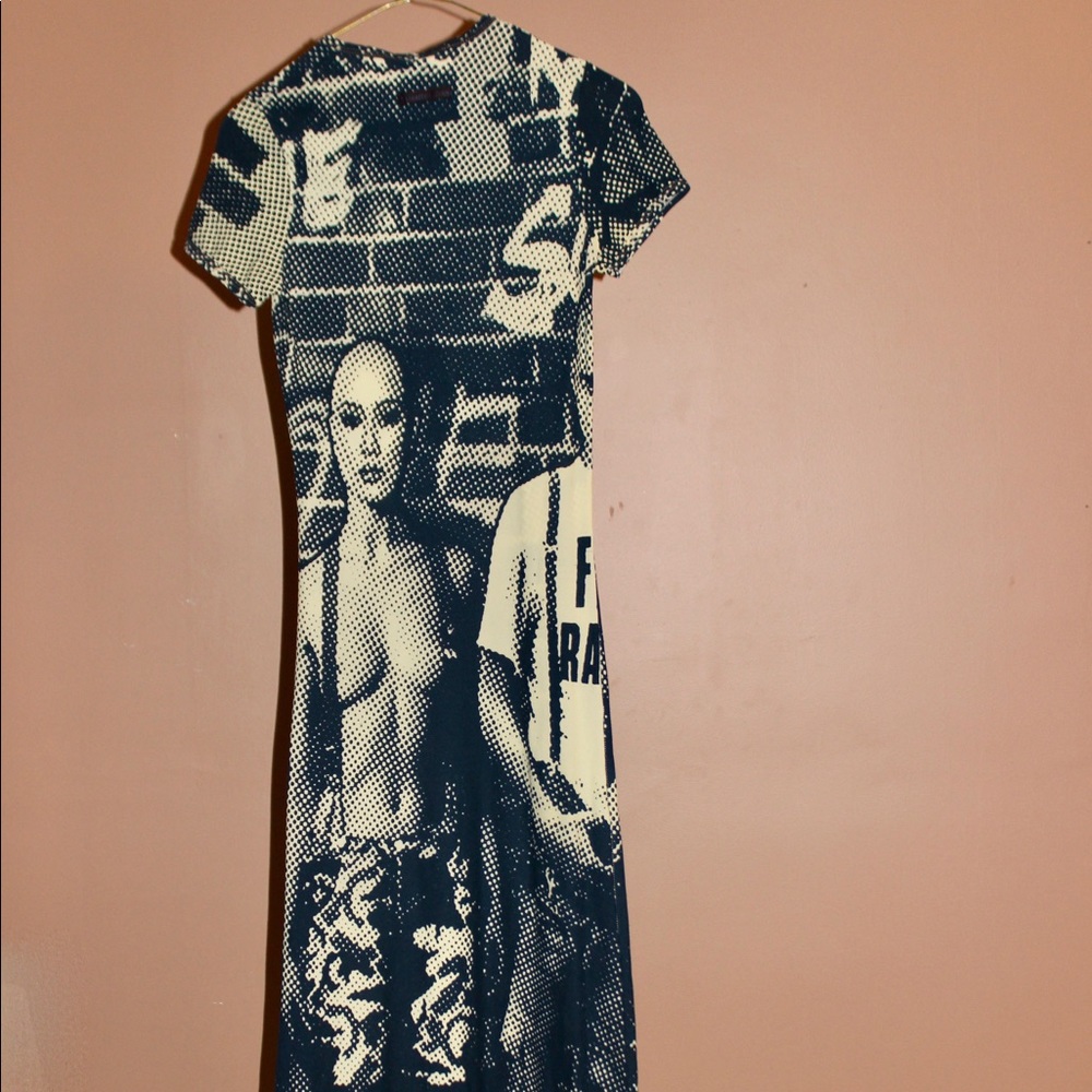 Floor-length halftone Jean Paul Gaultier dress